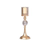 YANG11FAN Light Luxury Metal Glass Tall Candlestick Candlelight Dinner Decoration Ornaments Centrotavola(Grande)