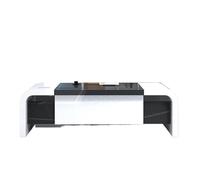 YANG11FAN Postazione di lavoro per PC Scrivania Boss laccata for ufficio, semplice e moderna, for presidente, lobby, bianca, supervisore, manager(240 * 80 * 75cm)