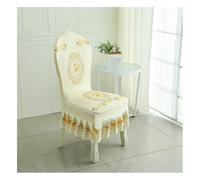 YANGAFJDUA Classico Coprisedie Sala da Pranzo con Gonna a Balze 2 Pezzi Coprisedie Elasticizzati per Sedie da Cucina Lavable Coprisedia Senza Braccioli in Stile Country per Hotel Banchetti,B,L1