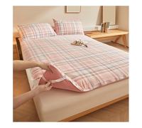 YANGAFJDUA Griglia Stampato Copertura Materasso Una Piazza e Mezza, Universale Fodere per Materasso, Antipolvere Copertura per Tatami Pieghevole Fodera Materasso Cinese A Pavimento,A,90x190cm/35x75in