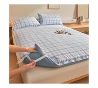 YANGAFJDUA Griglia Stampato Copertura Materasso Una Piazza e Mezza, Universale Fodere per Materasso, Antipolvere Copertura per Tatami Pieghevole Fodera Materasso Cinese A Pavimento,B,120x200cm/47x79in
