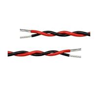 YANGC 1-50m AFS200 FEP Twisted Pair Wire 26/24/22/20/18/17/15/13AWG Segnale elettronico fai da te Collegare la linea Cavo PTFE ad alta temperatura(Red Black,5 meters,17AWG (Sq 1.0mm))