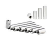 YANGC 10 pezzi M4 M5 M6 distanziatore esagonale in alluminio, dado di accoppiamento lungo, dadi di estensione del manicotto di giunzione, bulloni a vite(M6,Length 40mm)