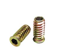 YANGC 20 pezzi M4 M5 M6 M8 M10 Dado con inserto filettato a esagono incassato E-Nut for mobili in legno, mobili in acciaio al carbonio 304 inossidabile(Carbon steel,M6x20)