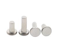 YANGC 5-50 pezzi M2 M2.5 M3 M4 M5 M6 A2 304 acciaio inossidabile piatto testa tonda solido autocollegamento rivetto a bussare GB109(M4 10pcs,30mm)