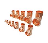 YANGC 6,35 mm - 50,8 mm Raccordo in rame uguale a T connettore for tubo di saldatura 3 modi for la refrigerazione dell'aria condizionata(9.52mm)