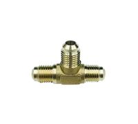 YANGC Adatto for tubi da 1/4" 3/8" 1/2" 3/4" SAE-Standard Flare Connector Tee in ottone a 3 vie Raccordo for tubi Adattatore for condizionatore d'aria(No Nut,15.88MM 5L8 INCH_TEE)