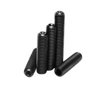 YANGC Vite senza testa a filettatura fine M3 M4 M5 M6 M8 nera grado 12.9 con testa a esagono incassato, viti con denti di fissaggio, passo 0,35 mm/0,5 mm/1 mm(M6x0.5x16mm-30Pcs)