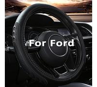 Yangday Coprivolante in pelle di grandi dimensioni per F150 F250 F350 Ram 4Runner Tacoma Range Tundra Rover Model S X con diametro esterno 15 1/2"-16" (nero)