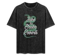 YANGDUJUN Jake The Snake Roberts Retro Wrestling Hero Mens T-Shirt Casual Cotton Unisex Black Tees Tops XL
