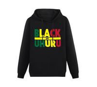 YANGDUJUN Uhuru Jamaican Reggae Band Logo Mens Hoodies Casual Cotton Unisex Black Sweatshirts XL