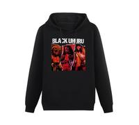 YANGDUJUN Uhuru Mens Hoodies Casual Cotton Unisex Black Sweatshirts 3XL