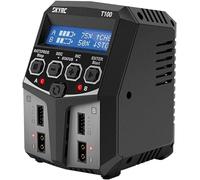 Yangers Caricatore doppio Lipo Balance, SKYRC T100 5.0 A, ingresso AC a due canali XT60, caricabatterie/scaricatore per 2S 3S 4S Life LiHV LiIon LiPo, 6S 7S 8S NiCd NiMH Pb AGM (6V/12V) Timer Stop AGM
