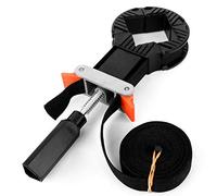 Yangfei 1 Pcs Morsetto ad Angolo Regolabile Multifunzione Rapido Regolabile Morsetto a Fascia ad Angolo per Attrezzo per Lavorazione del Legno (Nero, 2.5cmx4m)