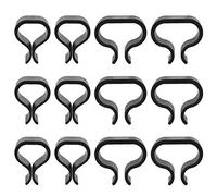Yangfei 12 PCS Clips di Allineamento per Mobili in Plastica Clip per Mobili in Rattan Clip Vimini Mobili Giardino Divano per Allineamento di Mobili, Divani, Sedie e Divani Esterni 4cm/5.7cm(Nero)