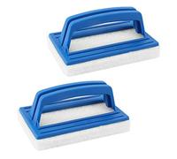 Yangfei 2 Pezzi Spazzola Spugna per Pulizia Piscina con Manico Spazzola per Pareti di Piscina per Pulisce Pavimenti Bagno Vasca Idromassaggio(14.5 * 8.5 * 7cm)