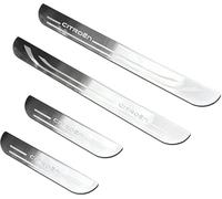 YANGFEIYA 4 Pezzi Auto Battitacco per Citroen C1 2014 2015 2016 2017, Acciaio Inox Battitacco Protezione Anti-Graffio Scuff Adesivi Decorativi Accessori