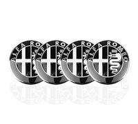 YANGFEIYA 4 Pezzi Auto Coprimozzi Adesivo per Alfa Romeo Mito 50MM, Tappi Ruota per Auto Impermeabili Antipolvere Auto Decorativo Emblema Accessori,A
