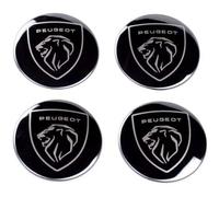 YANGFEIYA 4 Pezzi Auto Coprimozzi Adesivo per Peugeot 208 2012-2024 50MM, Tappi Ruota per Auto Impermeabili Antipolvere Auto Decorativo Emblema Accessori,A