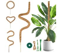 Yanghad Bastone per Piante Rampicanti, 120cm Palo Muschiato Monstera, Tutore Piante Rampicant, Tutore Muschiato per Monstera, Bastone di Muschio con Accessori