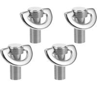 YangHaoDiSY 4 manopole di ricambio per carillon, chiavi di avvolgimento, accessori, Argento, 1.7X1.2X0.4CM