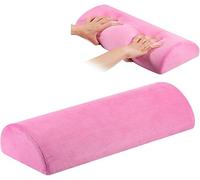 YANGHX Cuscino per gambe a mezza luna di grandi dimensioni per collo e schiena, ginocchia, supporto per gambe lombare, forma a mezza luna (rosa)