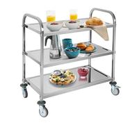 YANGJINGOZ-2025 Isola cucina con ruote Carrello multiuso in acciaio inossidabile a 3 livelli da cucina a isola di servizio con rotelle Scaffale for catering ruote bloccabili