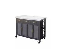 YANGJINGOZ-2025 Isola cucina con ruote Credenza aperta da cucina, armadietto for tè e acqua, bancone mobile ad isola, tavolo bar for uso domestico