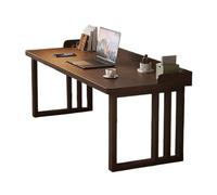 YANGJINGOZ-2025 Scrivania per Computer Scrivania for PC da ufficio con struttura spessa, moderno tavolo scrittura semplice for domestico, noce scuro(XL)