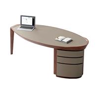 YANGJINGOZ-2025 Scrivania per Computer Scrivania moderna for ufficio domestico con 3 cassetti, scrivania direzionale in legno di frassino, postazione lavoro for PC, struttura robusta(M)