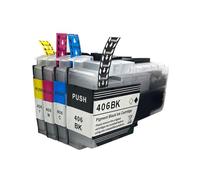 YanglishiOU Cartuccia d'inchiostro for Br-other MFC-J4335DW J4345DW J4535DW J5855DW J5955DW J6555DW J6955DW(LC406 1SET(4PC))