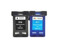 YanglishiOU Cartuccia d'inchiostro for stampante 816 817 816XL 817XL DJ 3538/3558/3658/3668/5168/5652(1 Set)