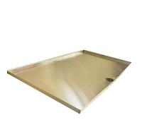 YANGLLYJ Raccogli Condensa, Vaschetta Condensa Condizionatore in Acciaio Inox, con Foro di Scarico Inferiore per Lo Scarico dell'Aria Condizionata(95x72.5cm/37x29in)