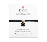 YangQian Braccialetto commemorativo per cani per donne e uomini, regalo in lutto per qualcuno che ha perso un cane commemorativo braccialetto di condoglianze con impronte di zampe, Small, Corda