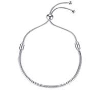 YangQian Bracciali a catena per la creazione di gioielli kit per donne braccialetto con catena a serpente braccialetto in argento Sterling per donne ragazze ciondoli scorrevoli regolabili