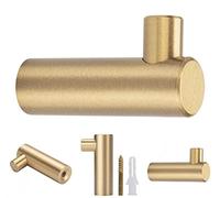 YANGQIHOME 4 Pezzi Appendiabiti da Parete Ottone, Ganci porta Asciugamani Decorativi in oro, Ganci Appendiabiti, Appendiabiti Muro per Bagno da Appendere (A forma di L)