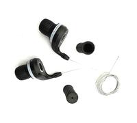 Yangshe Set di 2 leve del cambio per bicicletta, con impugnature antiscivolo, compatibili con 3/7 velocità, installazione senza attrezzi, leve del cambio in lega leggera per mountain bike (2 paia)