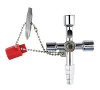 Yangshe Sillcock - Set di 10 chiavi a croce a 4 vie, in lega di zinco, strumento a bussola triangolare per impianti idraulici, elettrici e armadietti di ascensore per rubinetto, rubinetti dell'acqua