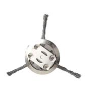 Yangshe Testina universale in filo di acciaio, 5 pezzi, 15,2 cm, attacco senza attrezzi per tosaerba e tagliaerba, rimozione ruggine muschio (3 teste)