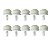 YANGSHINE 10 pennelli per polvere per unghie, leggeri, morbidi, piccoli, portatili, per la pulizia delle unghie, per trucco, nail art (bianco)
