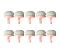 YANGSHINE 10 pennelli per polvere per unghie, leggeri, morbidi, piccoli, portatili, per la pulizia delle unghie, per trucco, nail art (rosa)