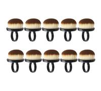 YANGSHINE 10 pennelli per polvere per unghie, leggeri, morbidi, piccoli, portatili, per la pulizia delle unghie, per trucco, nail art (nero)