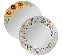 YANGSHINE 2 specchi magnetici per armadietti, 15,2 cm, rotondi, decorativi, in acrilico, infrangibili, per scuola, palestra, armadietti, armadietti, frigoriferi, officine, cassette degli attrezzi,