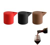 YANGSHINE 3 tappi per bottiglia di vino in silicone a doppia tenuta, 2 in 1, flessibili, riutilizzabili, per feste e hosting (rosso, nero, marrone)