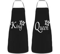 YANGSHINE Set di 2 grembiuli da cucina regolabili per coppie, grembiule da cuoco personalizzato, per lei e per lui, Stile B, 80x60cm
