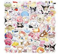 Yangsiw Sanrio Adesivi 3D in vinile per computer portatile, auto, telefono, bottiglia d'acqua, skateboard, valigia, chitarra, pad, adesivi in vinile impermeabili per auto
