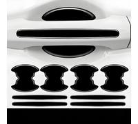 YANGSKT1 8 Pezzi Protezione Portiere Auto per Seat Ateca Cupra KH7 2017-2024, Pellicola Protettiva per Maniglia della Portiera dell'Auto Set di Adesivi per Auto,Black