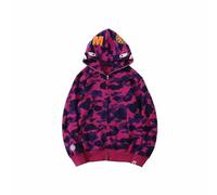 YANGSMEN Giacca Mimetica con Squalo di Tendenza E Cardigan con Zip Felpa con Cappuccio Casual E Allentata Uomo E Donna con Cappuccio Classico di Moda-Color-3||XL