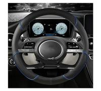 YANGTINGTING Coprivolante in Pelle PU per Hyundai Tucson 2021 2022, Accessorio Auto, O Shape Blue, 38 cm