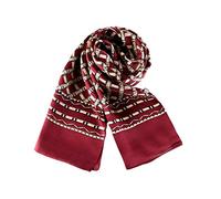 YangtzeStore Sciarpa lunga in seta di raso Charmeuse per gli uomini, Rosso, 63"x10"